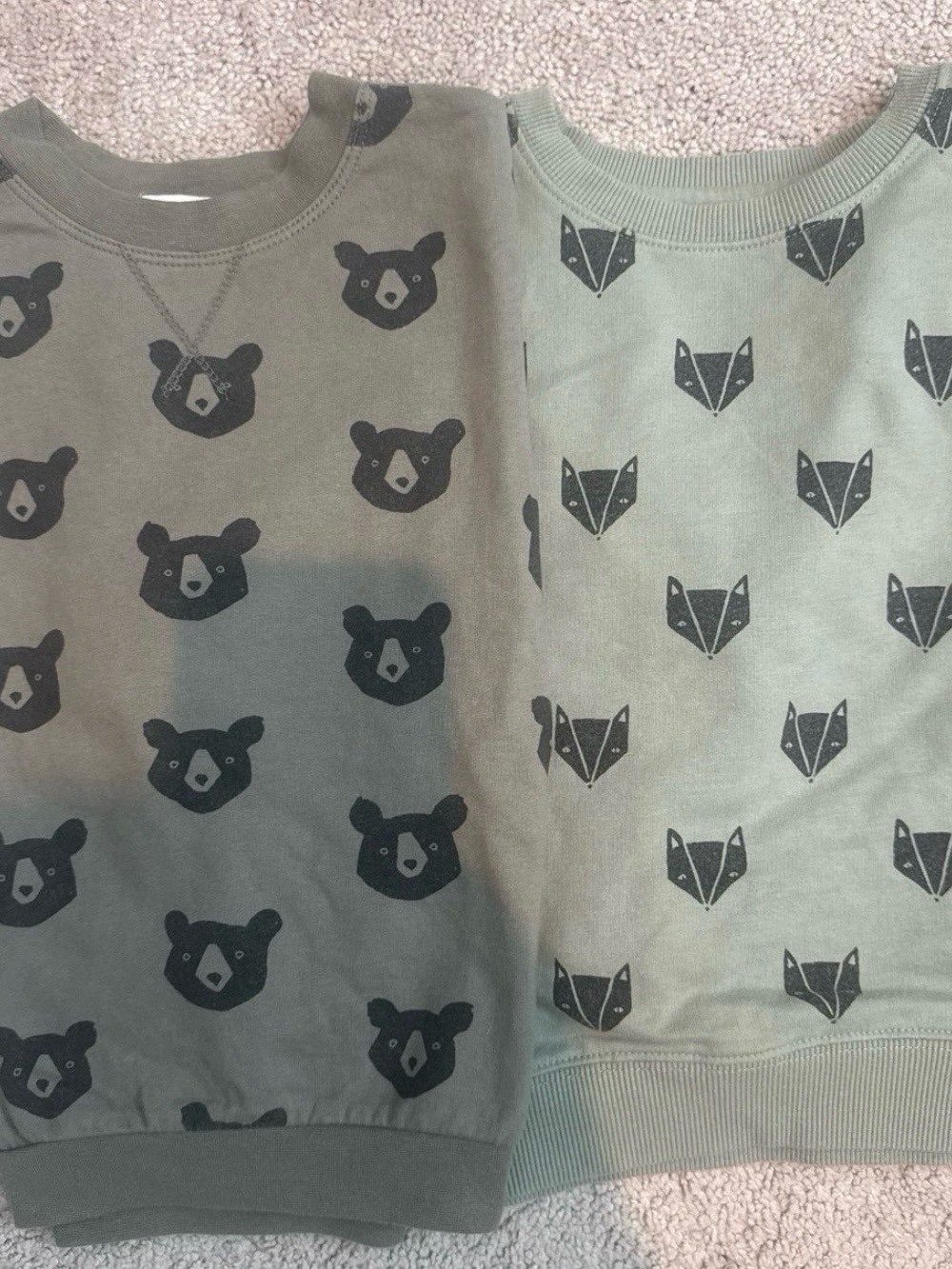 Rylee + Cru Sage Bear & Fox Print Sweatshirts